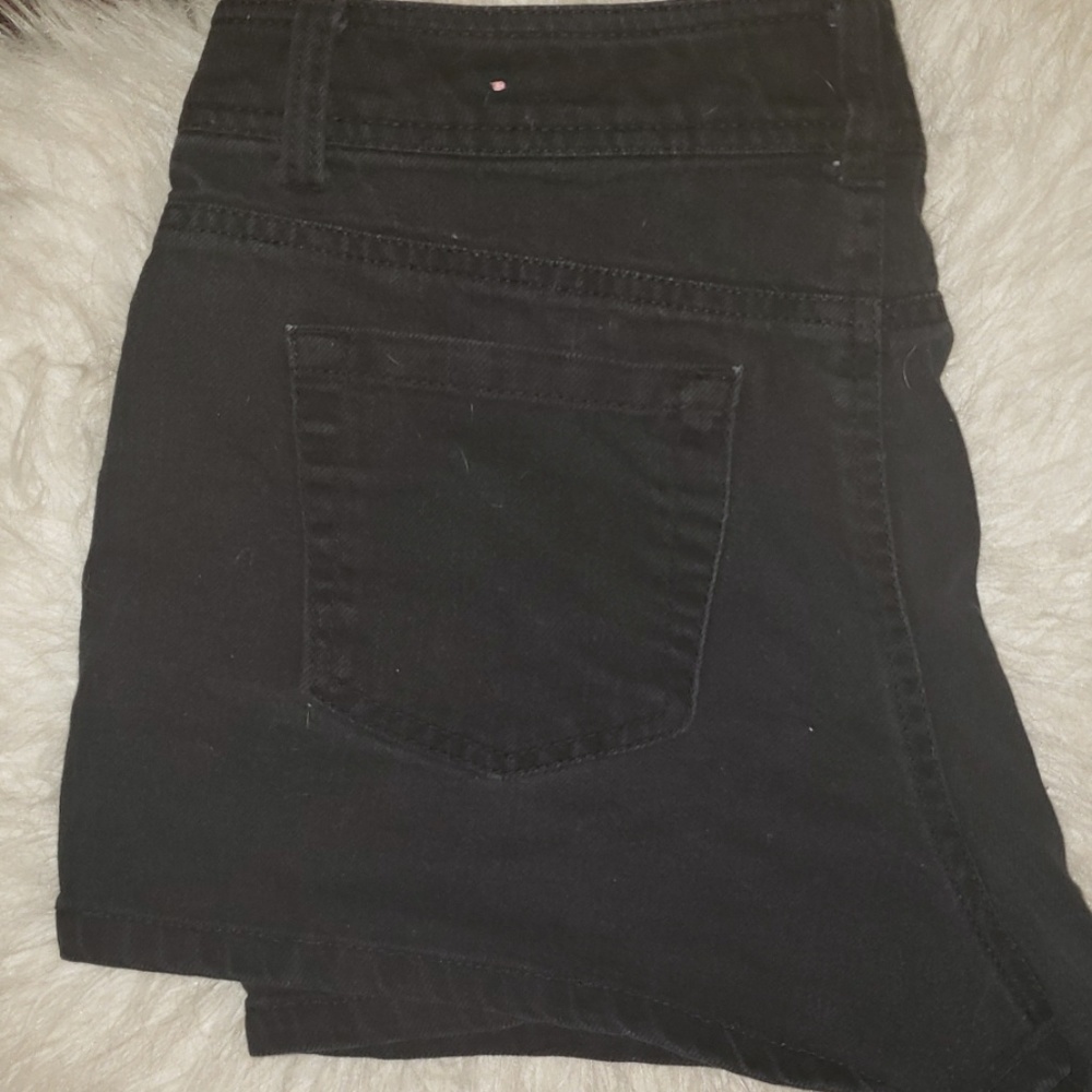 Black Jean Shorts